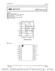 AK4170 datasheet pdf Asahi Kasei Microsystems