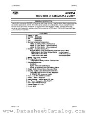 AK4364 datasheet pdf Asahi Kasei Microsystems