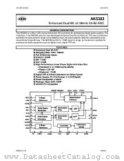 AK5383 datasheet pdf Asahi Kasei Microsystems