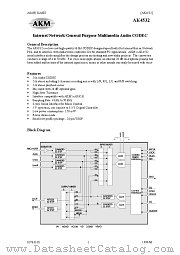 AK4532 datasheet pdf Asahi Kasei Microsystems