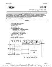 AK5352 datasheet pdf Asahi Kasei Microsystems