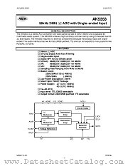 AK5353 datasheet pdf Asahi Kasei Microsystems