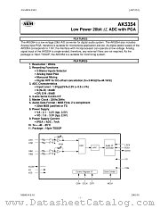 AK5354 datasheet pdf Asahi Kasei Microsystems