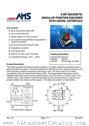 AS5020 datasheet pdf Austria Mikro Systems