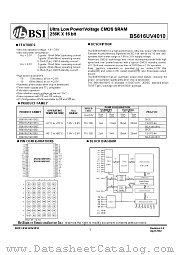 BS616UV4010 datasheet pdf Brilliance Semiconductor