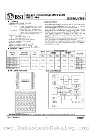 BS616UV2011 datasheet pdf Brilliance Semiconductor
