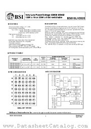 BS616LV2020 datasheet pdf Brilliance Semiconductor