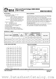 BS616UV8010 datasheet pdf Brilliance Semiconductor