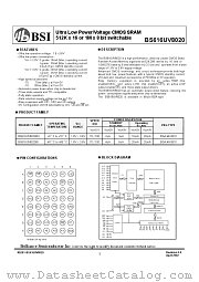 BS616UV8020 datasheet pdf Brilliance Semiconductor
