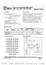 BS616LV2023 datasheet pdf Brilliance Semiconductor