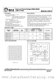 BS616LV2012 datasheet pdf Brilliance Semiconductor