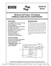 DCP0124 SERIES datasheet pdf Burr Brown