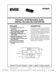 PCM58P datasheet pdf Burr Brown