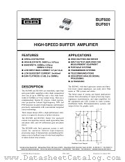 BUF601 datasheet pdf Burr Brown