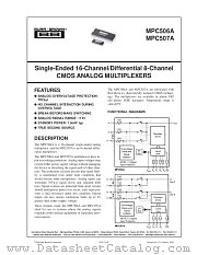 MPC506A, MCP507A datasheet pdf Burr Brown