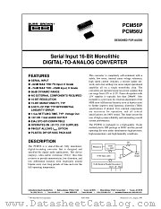 PCM56U datasheet pdf Burr Brown