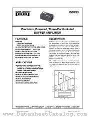 ISO253 datasheet pdf Burr Brown