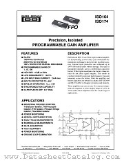 ISO164, ISO174 datasheet pdf Burr Brown