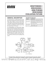 DEM-PCM3002-1, DEM-DAI3002-1, DEM-PCM300 datasheet pdf Burr Brown