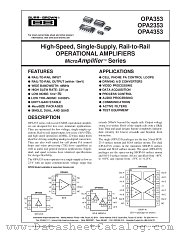 OPA353 datasheet pdf Burr Brown