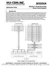 MX909A datasheet pdf CONSUMER MICROCIRCUITS LIMITED