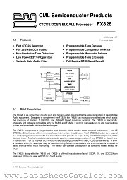 FX828 datasheet pdf CONSUMER MICROCIRCUITS LIMITED