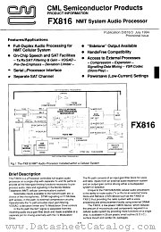FX816 datasheet pdf CONSUMER MICROCIRCUITS LIMITED