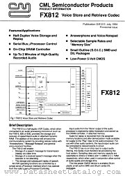 FX812 datasheet pdf CONSUMER MICROCIRCUITS LIMITED