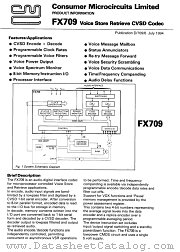 FX709 datasheet pdf CONSUMER MICROCIRCUITS LIMITED