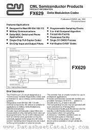 FX629 datasheet pdf CONSUMER MICROCIRCUITS LIMITED