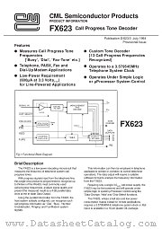 FX623 datasheet pdf CONSUMER MICROCIRCUITS LIMITED