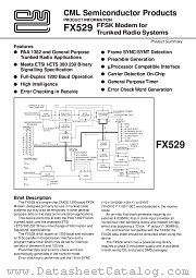 FX529 datasheet pdf CONSUMER MICROCIRCUITS LIMITED