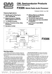 FX506 datasheet pdf CONSUMER MICROCIRCUITS LIMITED