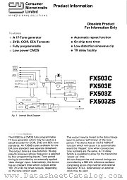 FX503C, datasheet pdf CONSUMER MICROCIRCUITS LIMITED