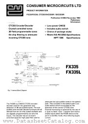 FX335 datasheet pdf CONSUMER MICROCIRCUITS LIMITED
