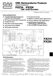 FX224 datasheet pdf CONSUMER MICROCIRCUITS LIMITED