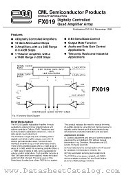 FX019 datasheet pdf CONSUMER MICROCIRCUITS LIMITED