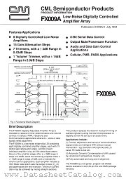 FX009A datasheet pdf CONSUMER MICROCIRCUITS LIMITED
