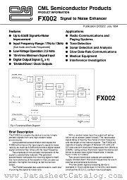 FX002 datasheet pdf CONSUMER MICROCIRCUITS LIMITED