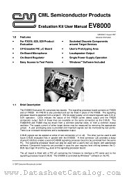 EV8000 datasheet pdf CONSUMER MICROCIRCUITS LIMITED