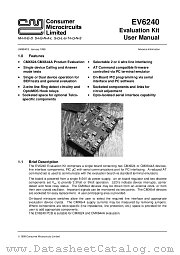 EV6240 datasheet pdf CONSUMER MICROCIRCUITS LIMITED