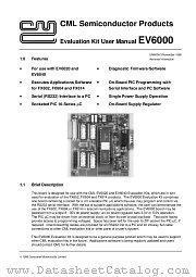 EV6000 datasheet pdf CONSUMER MICROCIRCUITS LIMITED