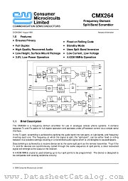 CMX264 datasheet pdf CONSUMER MICROCIRCUITS LIMITED