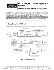 SPM (12KHZ AND 16KHZ BLOCKING FILTERS) datasheet pdf CONSUMER MICROCIRCUITS LIMITED