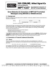 MX429A datasheet pdf CONSUMER MICROCIRCUITS LIMITED