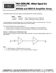 MX019 datasheet pdf CONSUMER MICROCIRCUITS LIMITED