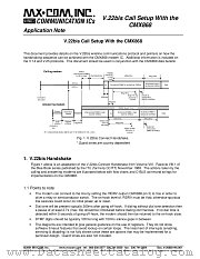 CMX868 datasheet pdf CONSUMER MICROCIRCUITS LIMITED