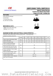 GBPC2502 datasheet pdf Chenyi Electronics