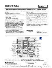 CS89712 datasheet pdf Cirrus Logic