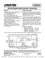 CS8405A datasheet pdf Cirrus Logic